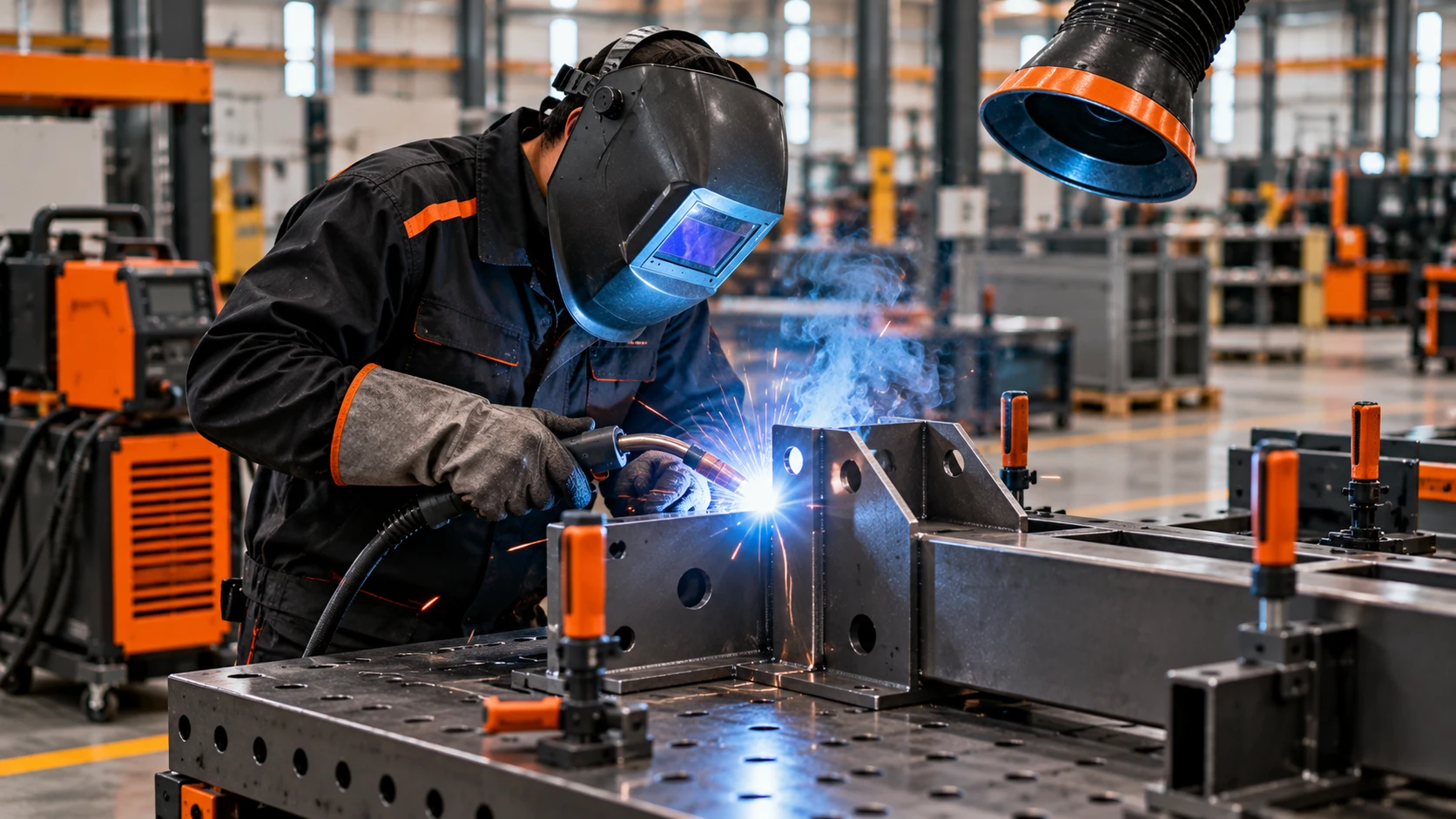 Welding and assembly station