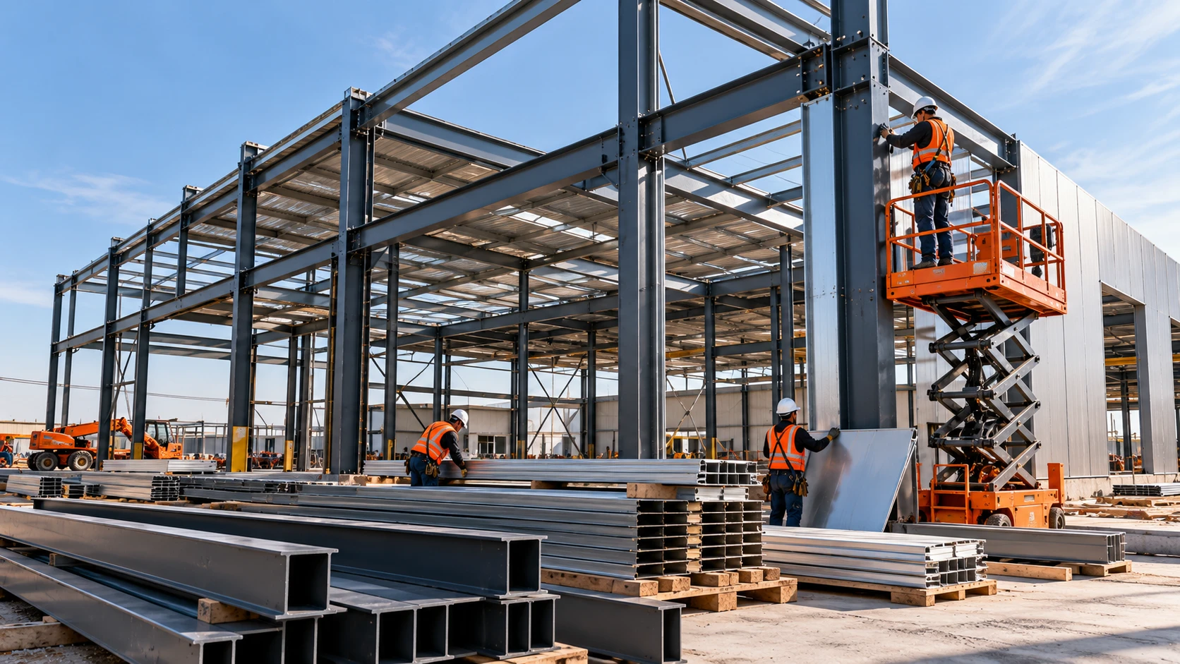 Metal assembly for construction