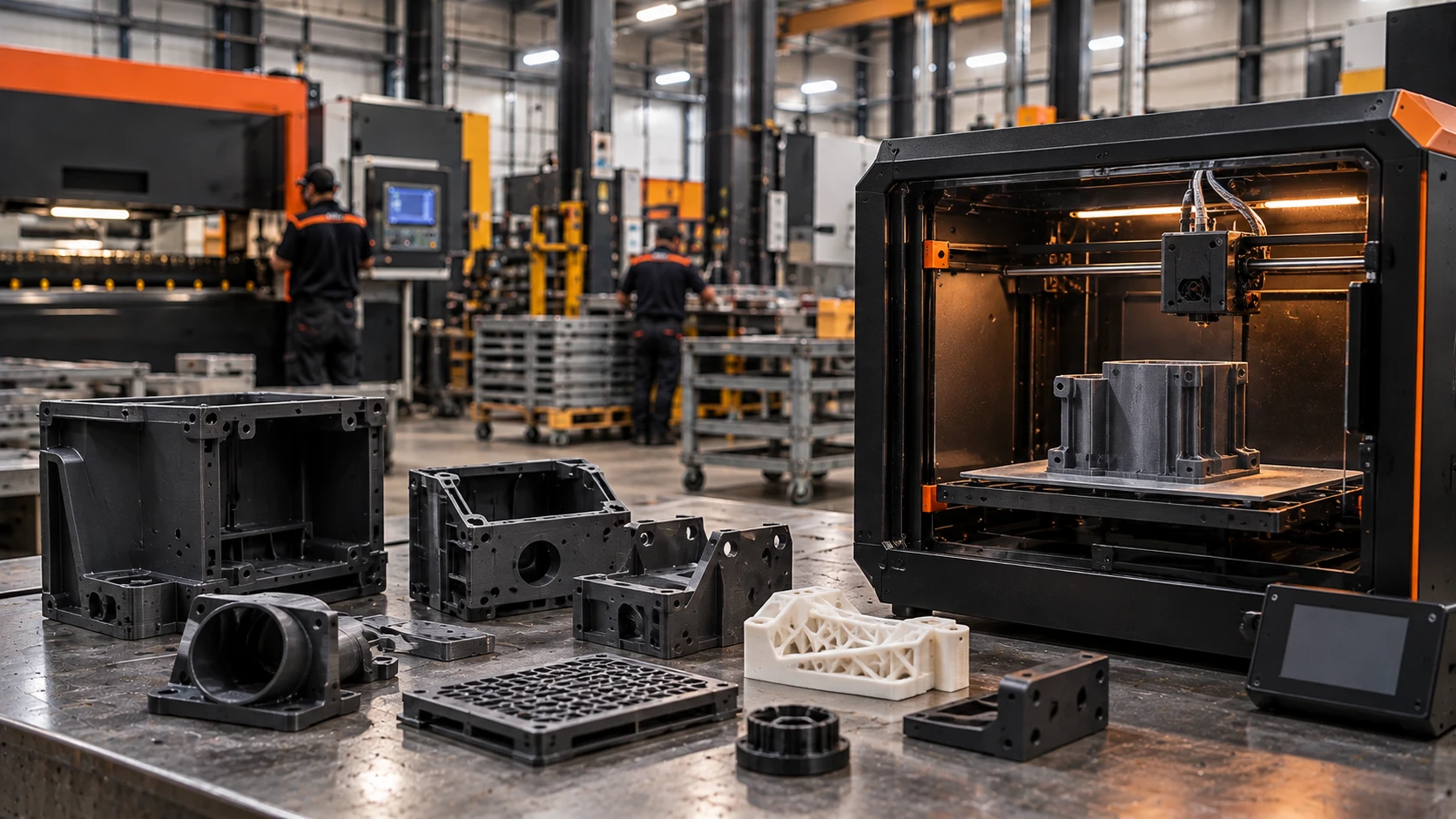 3D-printed component integrated with a metal part