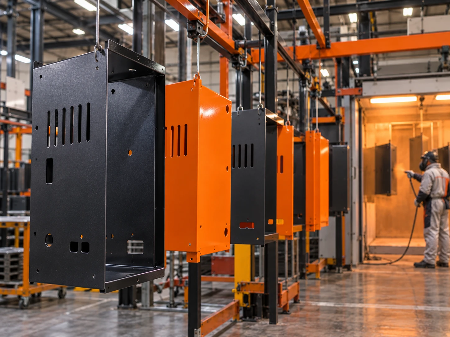 Powder-coated parts